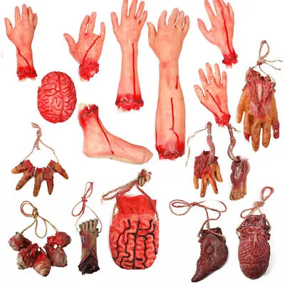 Halloween Fake Body Parts Bloody Severed Arm Hand Tricky Foot Prank Props Toy • £3.73