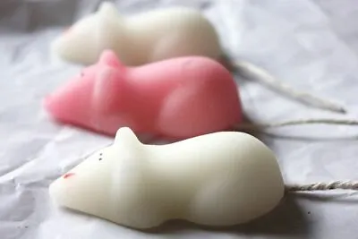 Sugar Mice With Cotton Tails Pink And White Colours Retro Party Wedding Favours • £6.75
