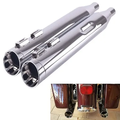 SHARKROAD 4.0 Slip Ons Mufflers For Harley 95-16 Touring Street Glide Exhaust • $227.99