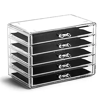  THE MANHATTAN SERIES Acrylic Makeup Drawer Organizer-s | Clear Beauty 5 Drawer • $33.65