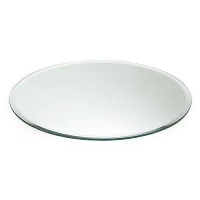 Mirror Glass Display Candle Plate Round Coaster Decorative Tray Vanity Perfume • £6.79