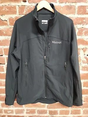 Marmot M3 Tempo Jacket Mens Black Softshell Water Repellent Adult Size Large • $25.99