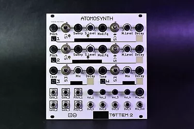 AtomoSynth Tottem V2 Four Voice Percussion Synthesizer Eurorack Module. • $299