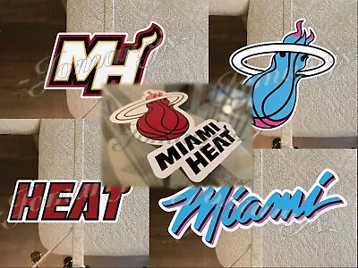 Miami Heat Basketball Team Logo NBA Sticker Decal Vinyl Sz: *4 -18 * • $5.99