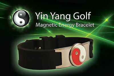 Yin Yang Magnetic Therapy Energy Wellbeing Bracelet Bio Power Sport Health Red • £14.99