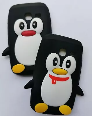 BNIP Fun Kids 3D Penguin Silicone Phone Case Cover Samsung Galaxy Y Duos S6102 • £2.95