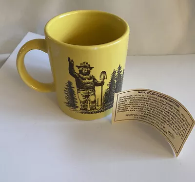 Smokey The Bear Vintage Mug Houze Magic Color Changing Yellow • $15.98