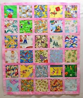 I-SPY Baby Quilt Top #483- Size 34  X 40 - I SPY ISPY LAP QUILT Toddler Quilt • $20