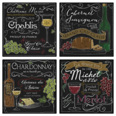 $39.96 • Buy Wine Vineyard Chalkboard Style Wall Decal Set Vintage Style Home Decor Bundle