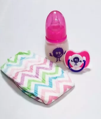 £16.55 • Buy 2oz Monster Themed Reborn Baby Formula Bottle, Magnetic Pacifier & Diaper Set!