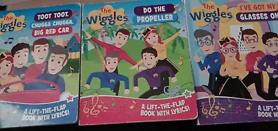 3 The Wiggles~ Glasses Tooth Toot & Propeller~ Lift-the-Flap Book  • $14