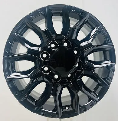 2011-2024 Chevy Silverado 2500 3500 Gloss Black Aluminum 20  8 Lug Wheels • $1199