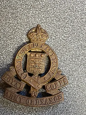 Authentic Royal Corps Army Ordnance Cap Badge  Honi Soit Qui Mal Y Pense  • £8