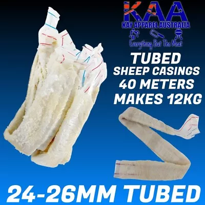 $50 • Buy Sausage Skins Natural Sheep Casings Graded 24-26mm 40M Pack Lamb Casings