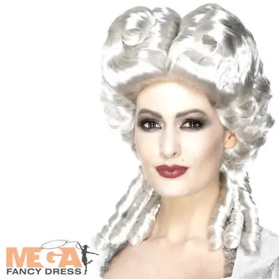 £15.99 • Buy Marie Antoinette Wig Ladies Fancy Dress White Baroque Adults Costume Accessory