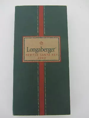 LONGERABERGER Vintage 2002 Pewter SANTA KEY Christmas Ornament • $9.99