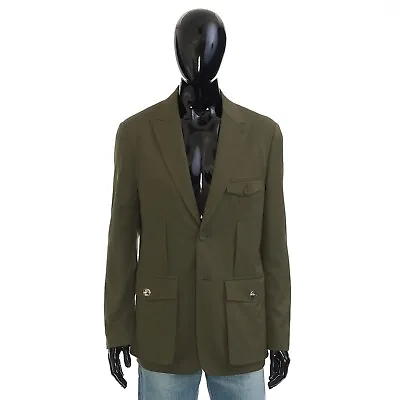 DIOR HOMME 3100$ Safari Blazer Jacket In Khaki Green Virgin Wool • $2080