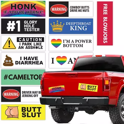 Funny Prank Magnet Bumper Sticker 12-Pack- Magnetic Bumper Decal Bumper Magnets • $23.80