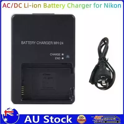 Mains Wall Battery Charger MH-24 For Nikon D3100 D3200 D5100 D5200 D5300 D5500 • $15.20