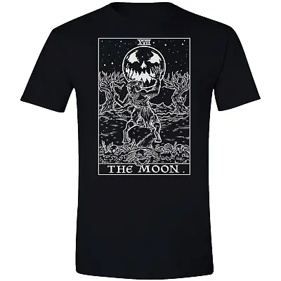 The Moon Tarot Card Shirt Halloween Werewolf Goth Clothes Men Gothic Witch Gift • $24.95