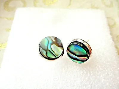 Abalone Shell Stud Earrings 10mm • £4.99