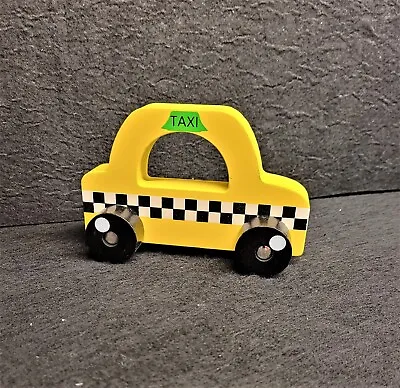£6.99 • Buy Push Along Wooden Taxi For Babies