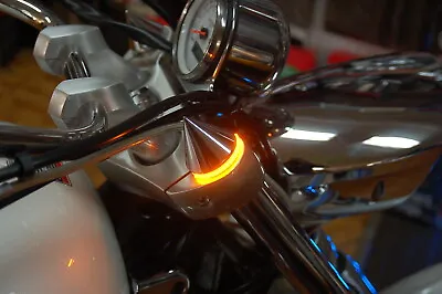 Victory Motorcycle Led Fork Spike Front Turn Signal Indicator Relocation Black • $99.95