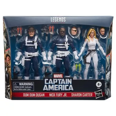 Marvel Legends Captain America Nick Fury Sharon Carte Dum Dum Dugan Figure Set • $109.99