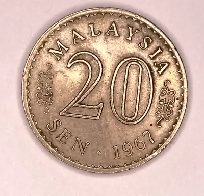 Malaysia  Coin  20 Sen  1967 • $1.50