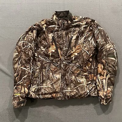 Cabelas Jacket Mens Medium Camouflage Reversible Insulated Hunting Wetlands • $29.99
