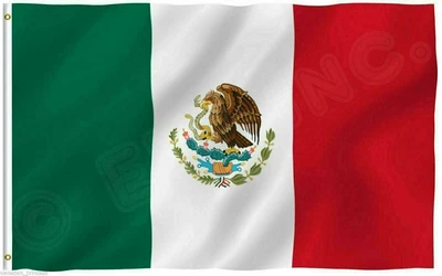 $5.99 • Buy New 3’x5’ Polyester MEXICO FLAG Mexican Country Outdoor Banner Grommets