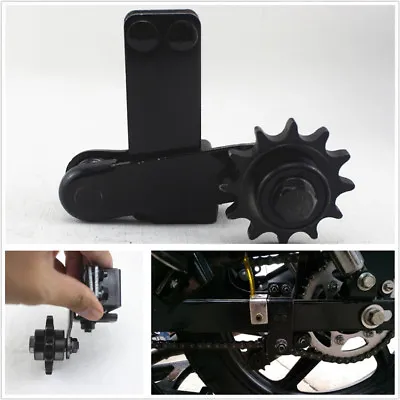 Black Steel Motorcycle Gearwheel Automatic Chain Tensioner Adjuster Square Fork • $41.30