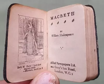 Miniature Antique Book - WILLIAM SHAKESPEARE - MACBETH • £23