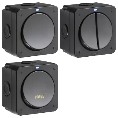 £15.11 • Buy Outdoor Weatherproof IP66 1 Or 2 Gang Single Pole Switch 20A Knightsbridge