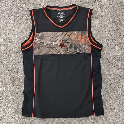 Metal Mulisha Tank Top Jersey Shirt Mens Large L Camo Black Short Sleeve Graphic • $23.97