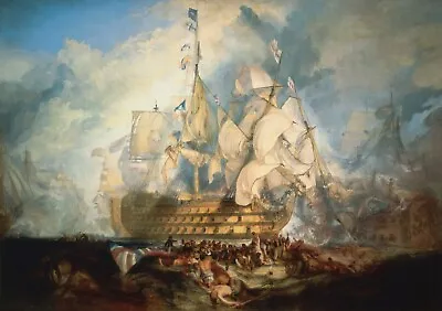 £3.95 • Buy JMW Turner, The Battle Of Trafalgar 1822 Painting Art Print Poster A3 A4