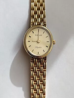 Tissot Saphir 9ct Gold Ladies Quartz Watch • £515