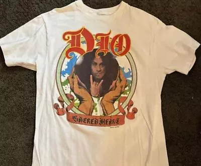 Vintage 80s Dio Sacred Heart Band T-Shirt 1985 Concert Tour Shirt Size S-2XL • $21.99