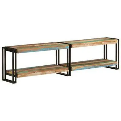TV Stand Solid Wood Reclaimed Living Room Furniture Lowboard Console Table 160cm • £161.95