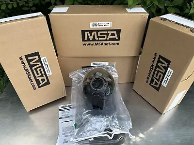 Lot Of 4 New MSA Millennium CBRN APR Respirator Gas Mask Size Medium 10051287 MD • $949.99