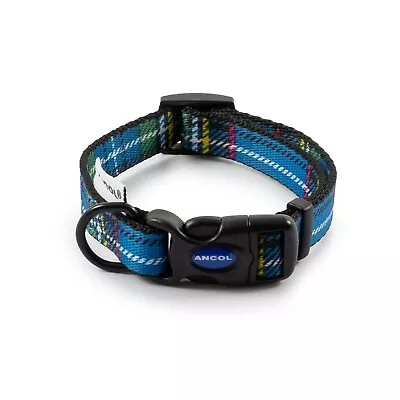 Ancol Adjustable  Blue Tartan  Dog Collars & Leads *Free Postage* • £6.49