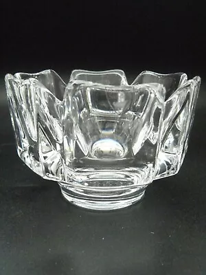 ORREFORS CRYSTAL  CORONA  BOWL (6964861) SWEDISH ART GLASS  In Box VCG  #41 • $40