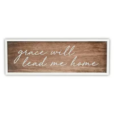 Grace Will Lead Me Home Dark Wood Sign Size 32in W X 11in H X 1in D • $69.99