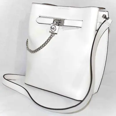 Michael Kors Hamilton Legacy Medium Leather Messenger Bag - Optic White $458 • $118.29