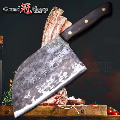 Handmade Chef Knife Forged High Carbon Clad Steel Chinese Cleaver Professional • $49.50