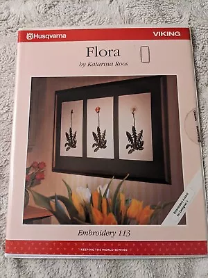 Husqvarna Viking Flora Embroidery D-Card 113 For Use D II Model Brand NEW!!! • $23