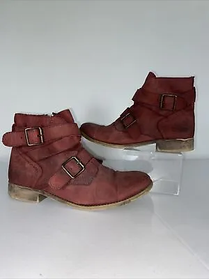 Steve Madden Booties Womens Size  Side Zip Used Preowned Fall Autumn Mid Calf • $14.99