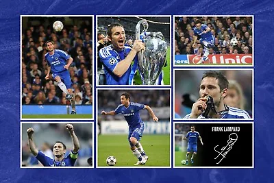 Frank Lampard CHELSEA Signed Pre-Print Autograph 12x8 Montage PHOTO Gift Print • £6.95