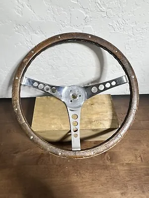 REAL 1970s SUPERIOR #500 15.5  WOOD STEERING WHEEL  AMC CHEVY FORD MOPAR NICE! • $120