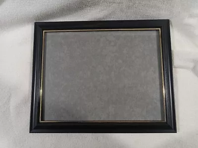 Black With Gold Trim Plastic Document Frame Glass 8 X 10 • $5.99